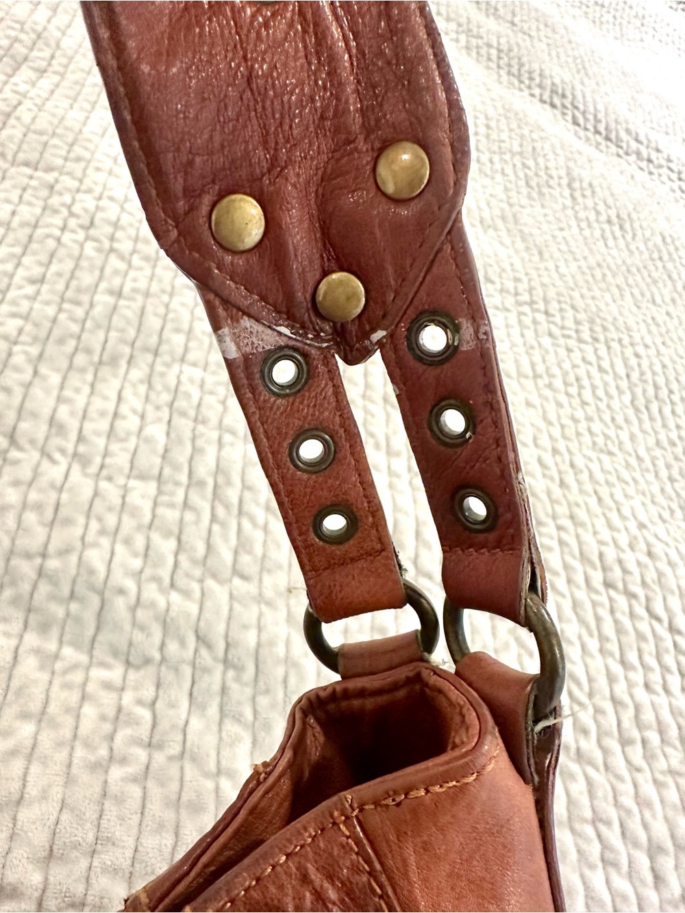 Betsey Johnson Y2K Vintage Authentic Genuine Leather Boho Bag - Picture 16 of 16